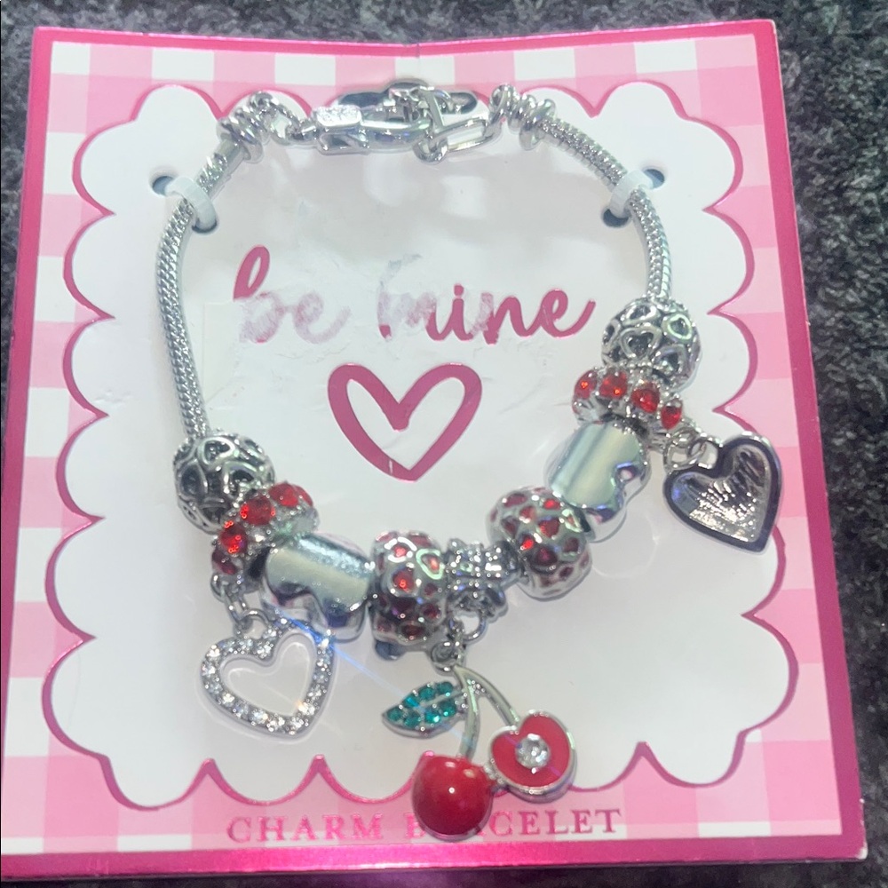 Heart & Cherry Charm Bracelet - Silver Or Gold winner choice - Picture 13 of 13